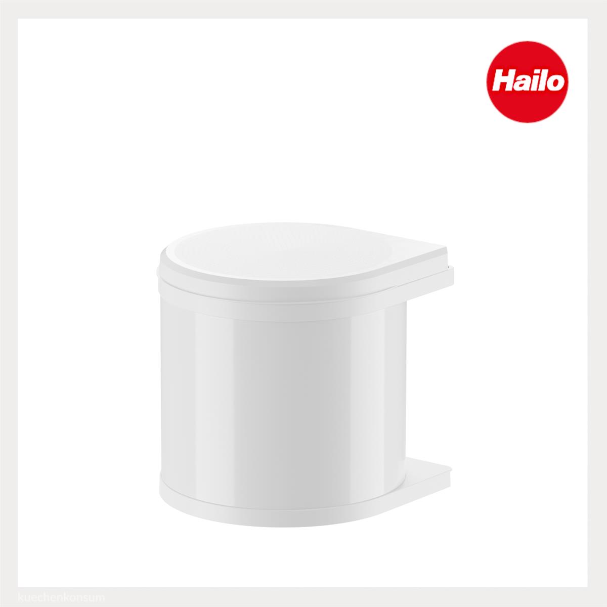 Hailo Abfallsammler 3512001 schwenkbar Mono 12 Liter Weiß