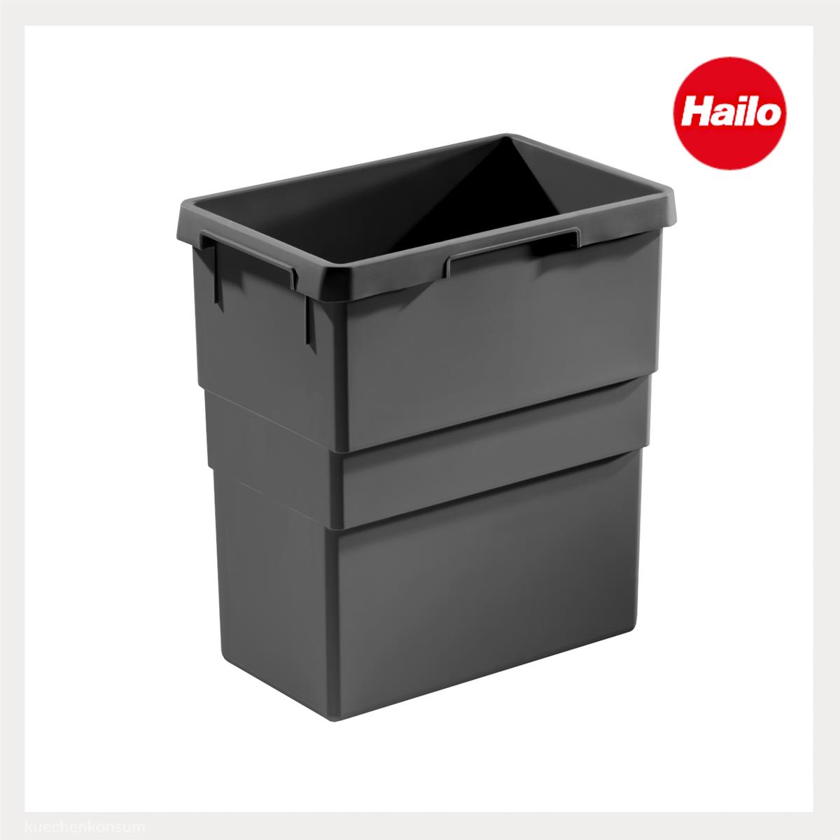 Hailo Inneneimer 1137679 dunkelgrau 30 Liter 397 x 258 x 413 mm