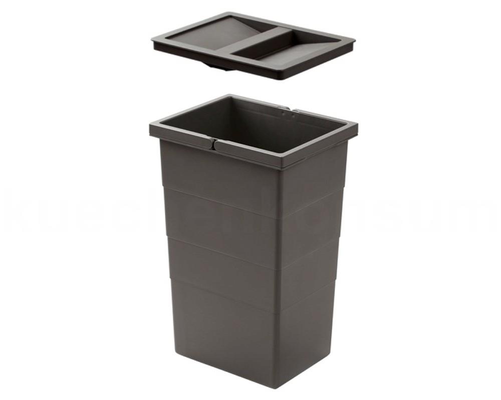 Hailo Inneneimer 1132959 mit Deckel dunkelgrau 242 x 192 x 380 mm