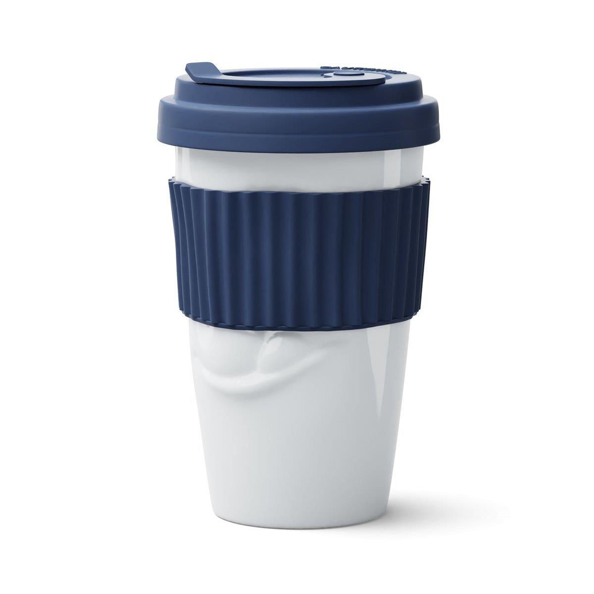 TV Tasse Kaffeebecher 04 To Go Lecker Marineblau