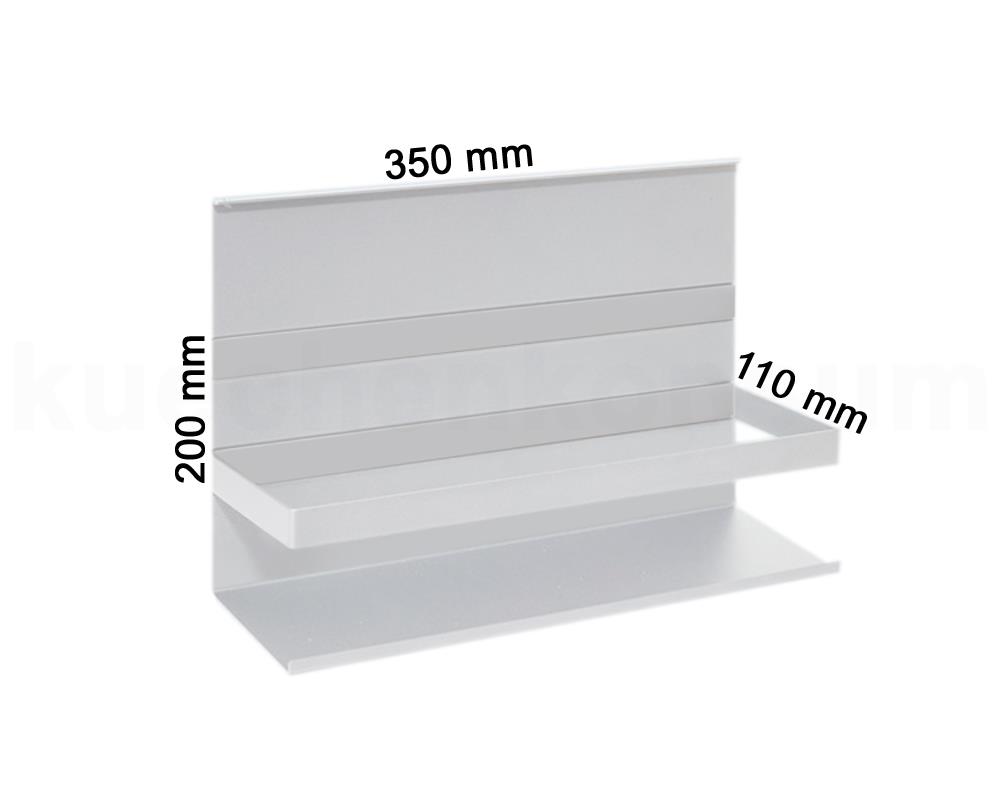 Linero MosaiQ Universalablage 200 mit Rahmen titangrau 350 x 110 x 200 mm