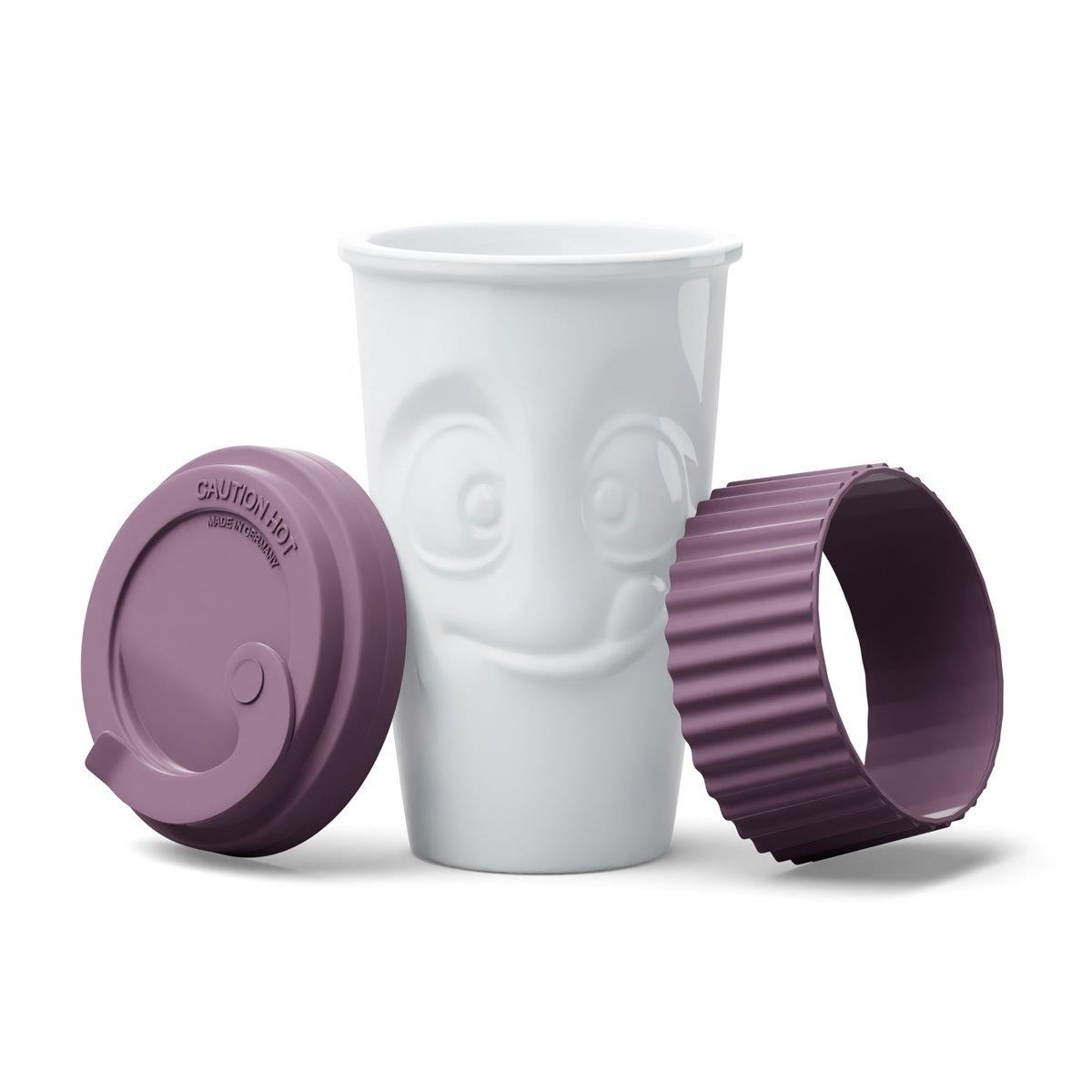 TV Tasse Kaffeebecher 02 To Go Lecker Weinbeere