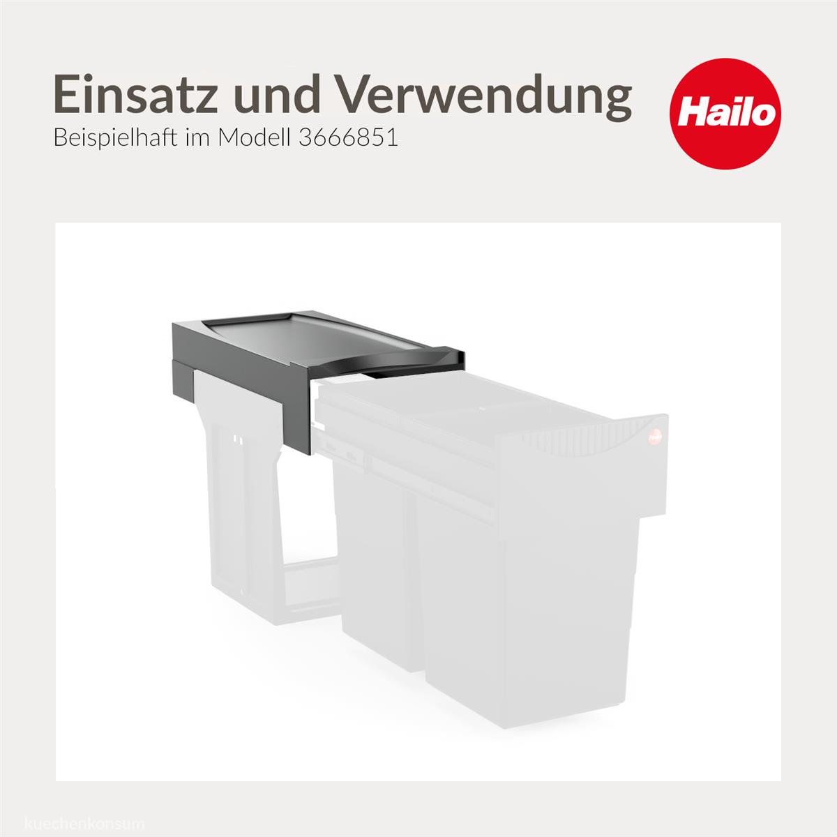 Hailo Systemdeckel 1226129 Black Edition schwarz 246 x 476 x 114 mm