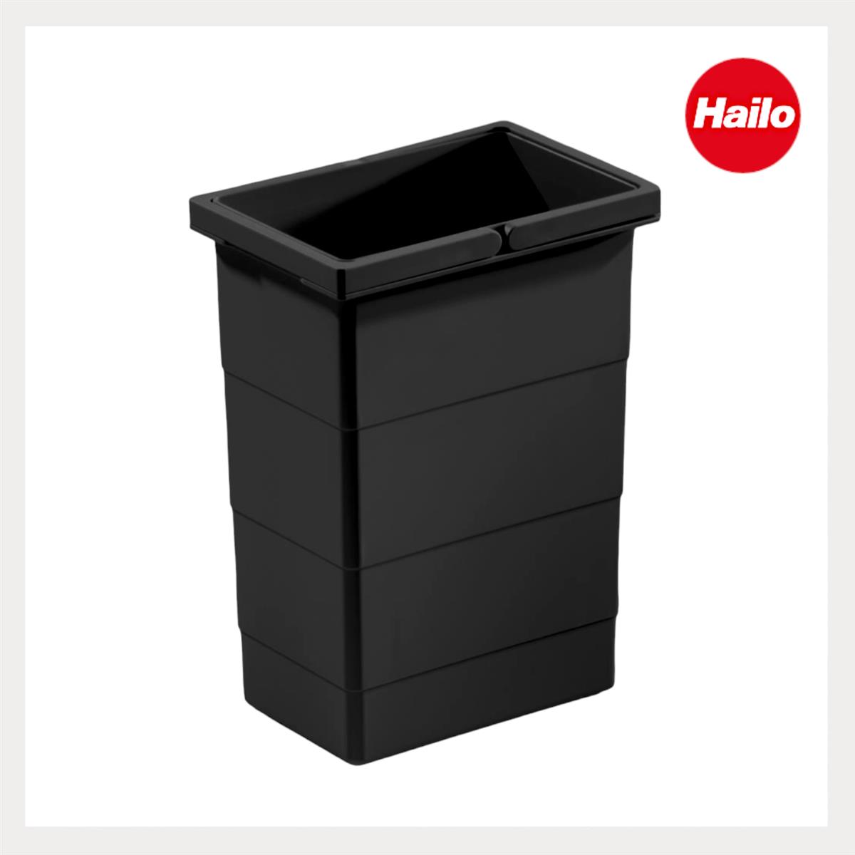 Hailo Inneneimer 1225959 schwarz 8 L 226 x 156 x 295 mm 2 Henkel