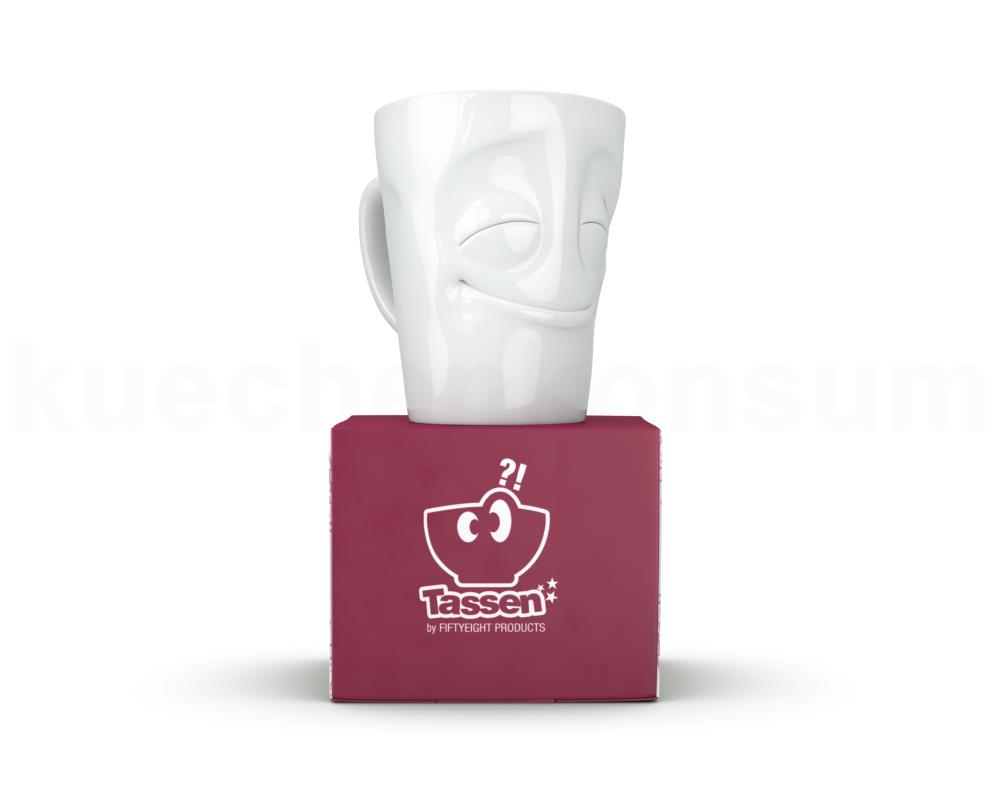 TV Tasse Kaffeebecher 83.01 Henkelbecher Vergnügt weiß