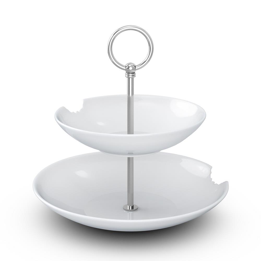 TV Tasse Etagere 35 Food-Tempel 18 x 24 mit Biß weiß