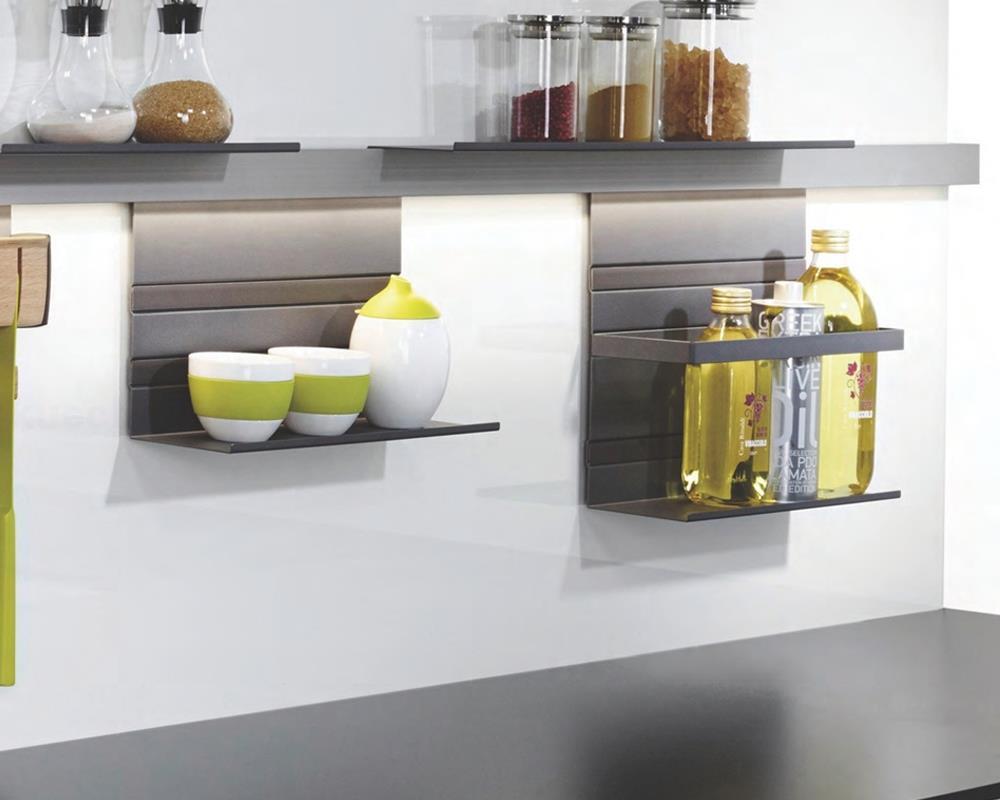 Linero MosaiQ Universalablage 200 mit Rahmen titangrau 350 x 110 x 200 mm