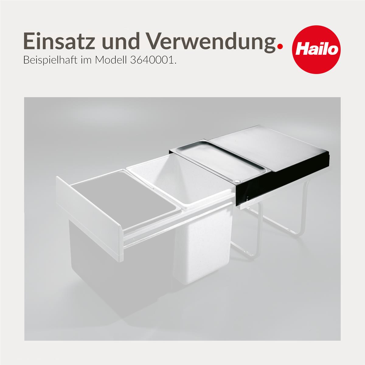 Hailo Deckel 1086329 schwarz 340 x 463 x 63 mm