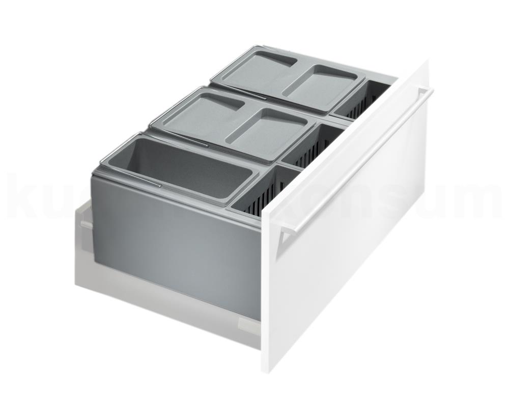 Hailo Abfallsammler 3630801 XX Inset Aufsatz XXL 2x 18 + 12 Liter