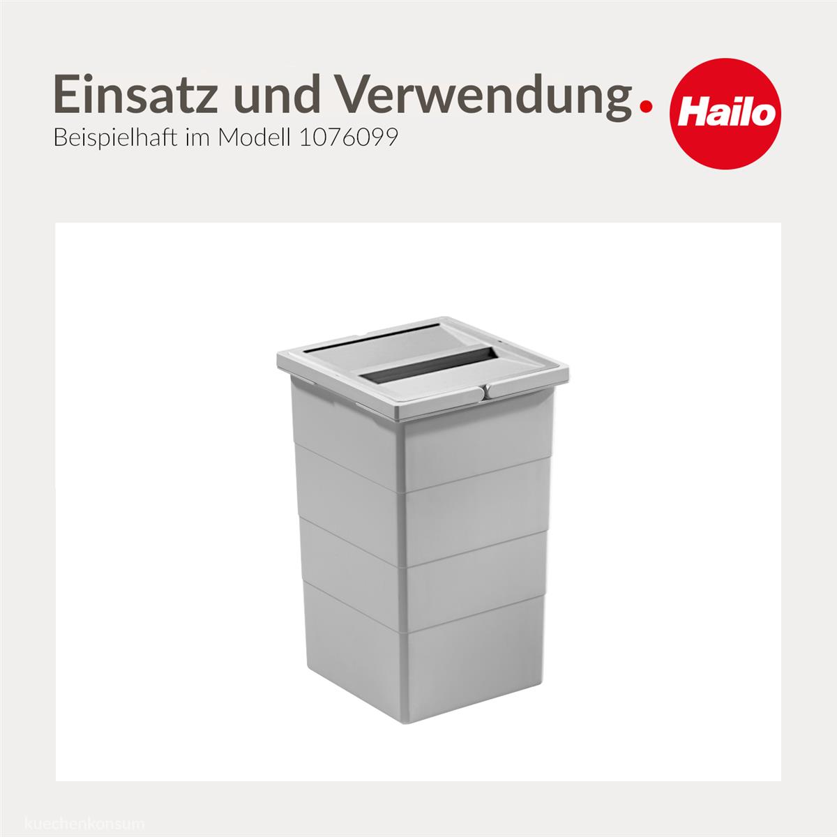 Hailo Deckel 1107269 für 15 Liter Inneneimer hellgrau