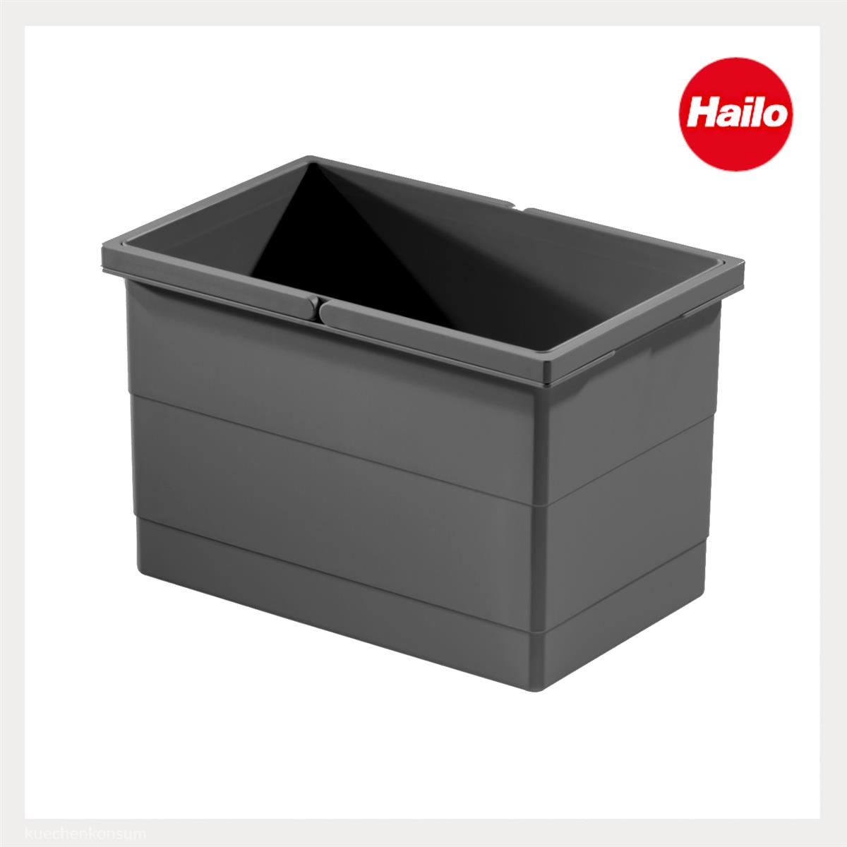 Hailo Inneneimer 1225859 dunkelgrau 415 x 242 x 210 mm mit Deckel