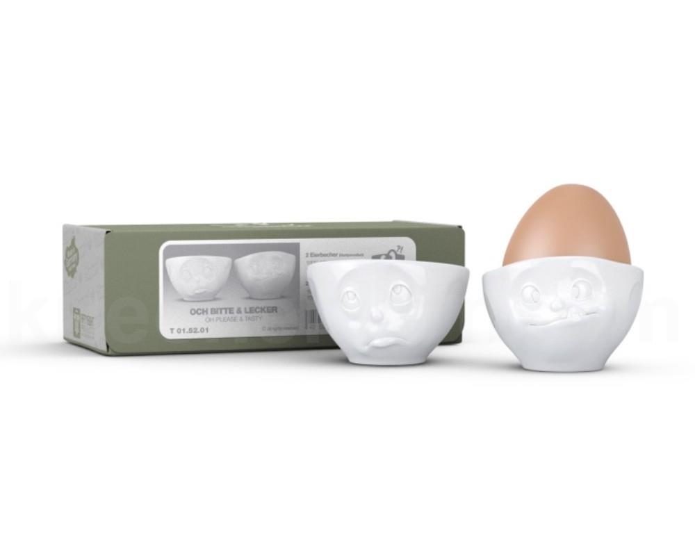 TV Tasse Eierbecher 52.01 Och bitte und Lecker weiß