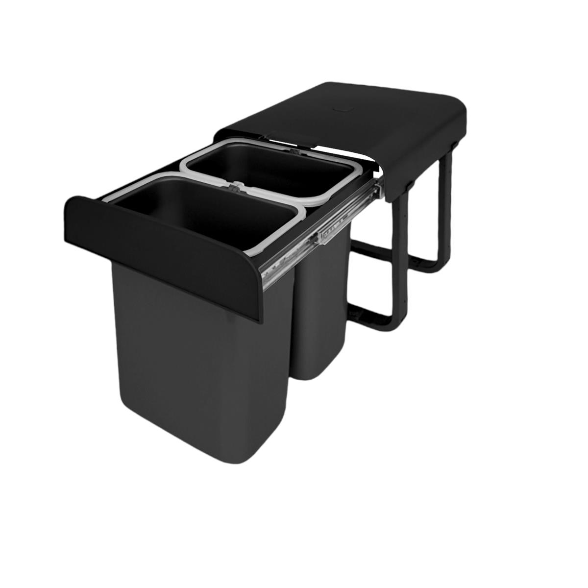 Ekotech Abfallsammler AS88S Aladin schwarz 2x 8 Liter