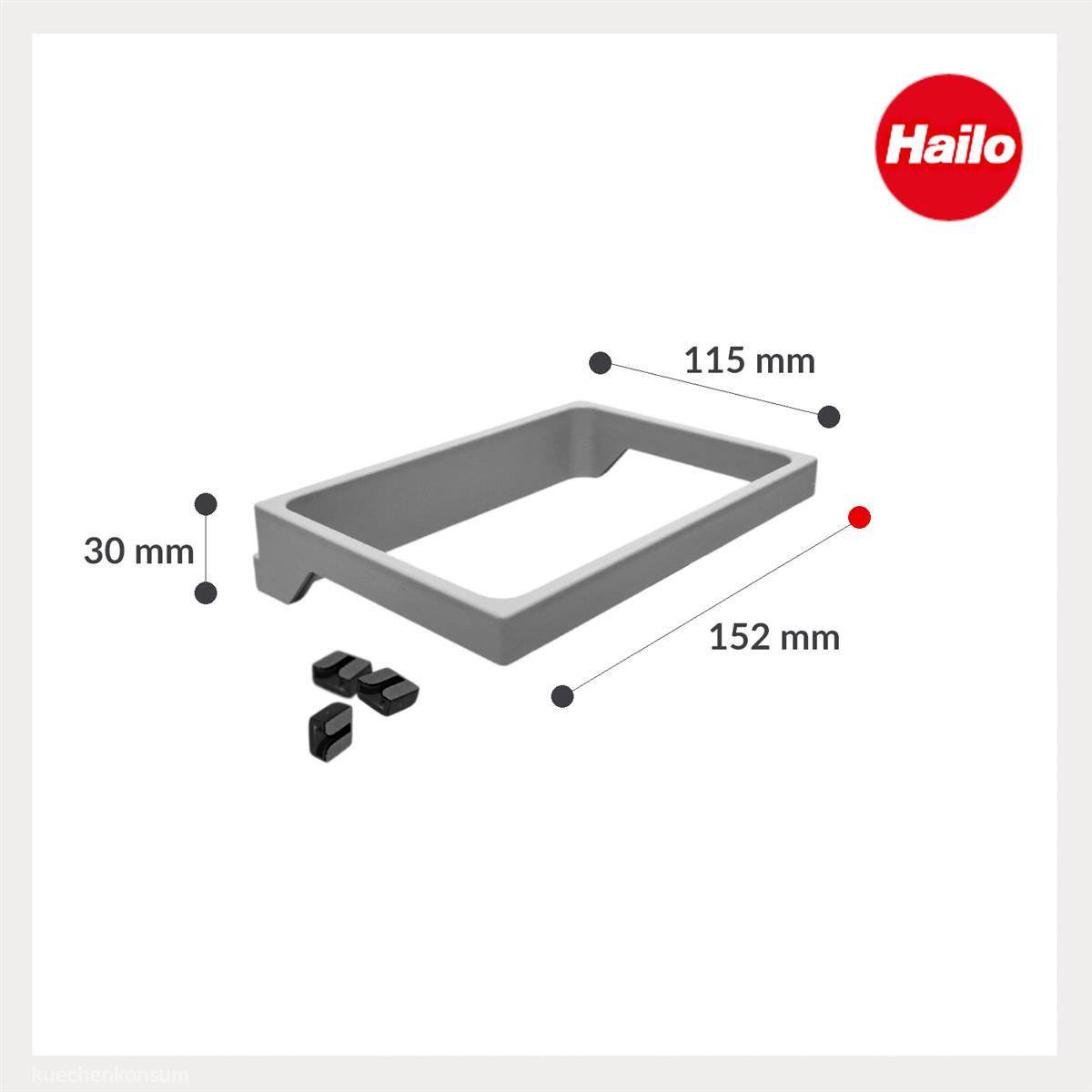 Hailo Halter 3603981 für Inneneimer 1102429 hellgrau 2,5 Liter 152 x 115 x 30 mm