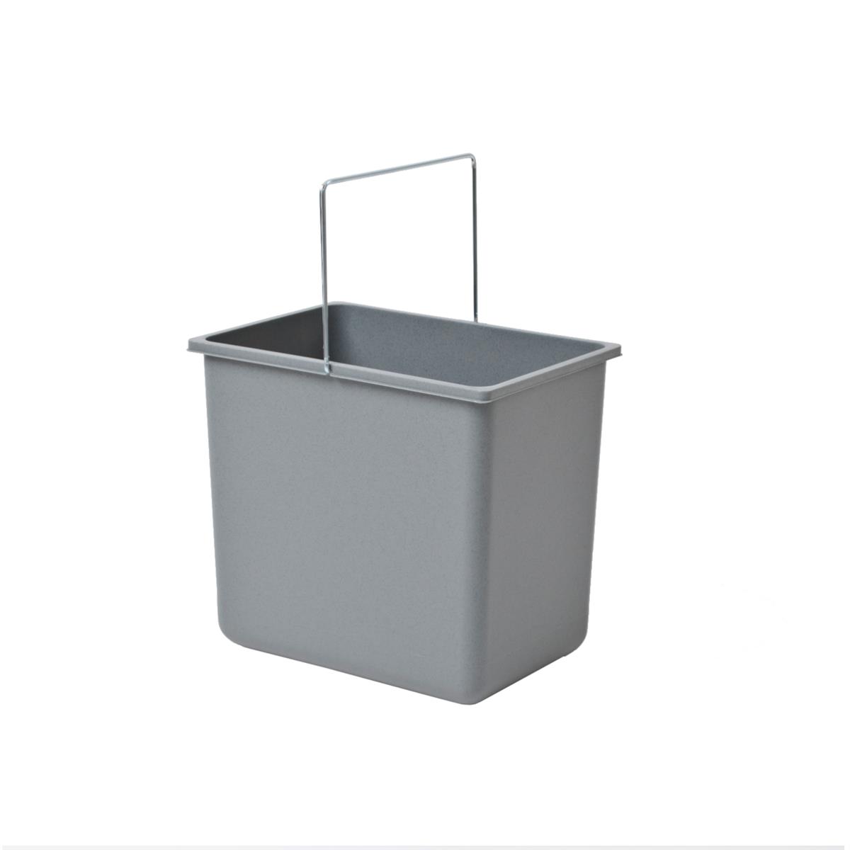 Hailo Inneneimer 1094079 hellgrau 18 Liter 316 x 226 x 286 mm und Henkel