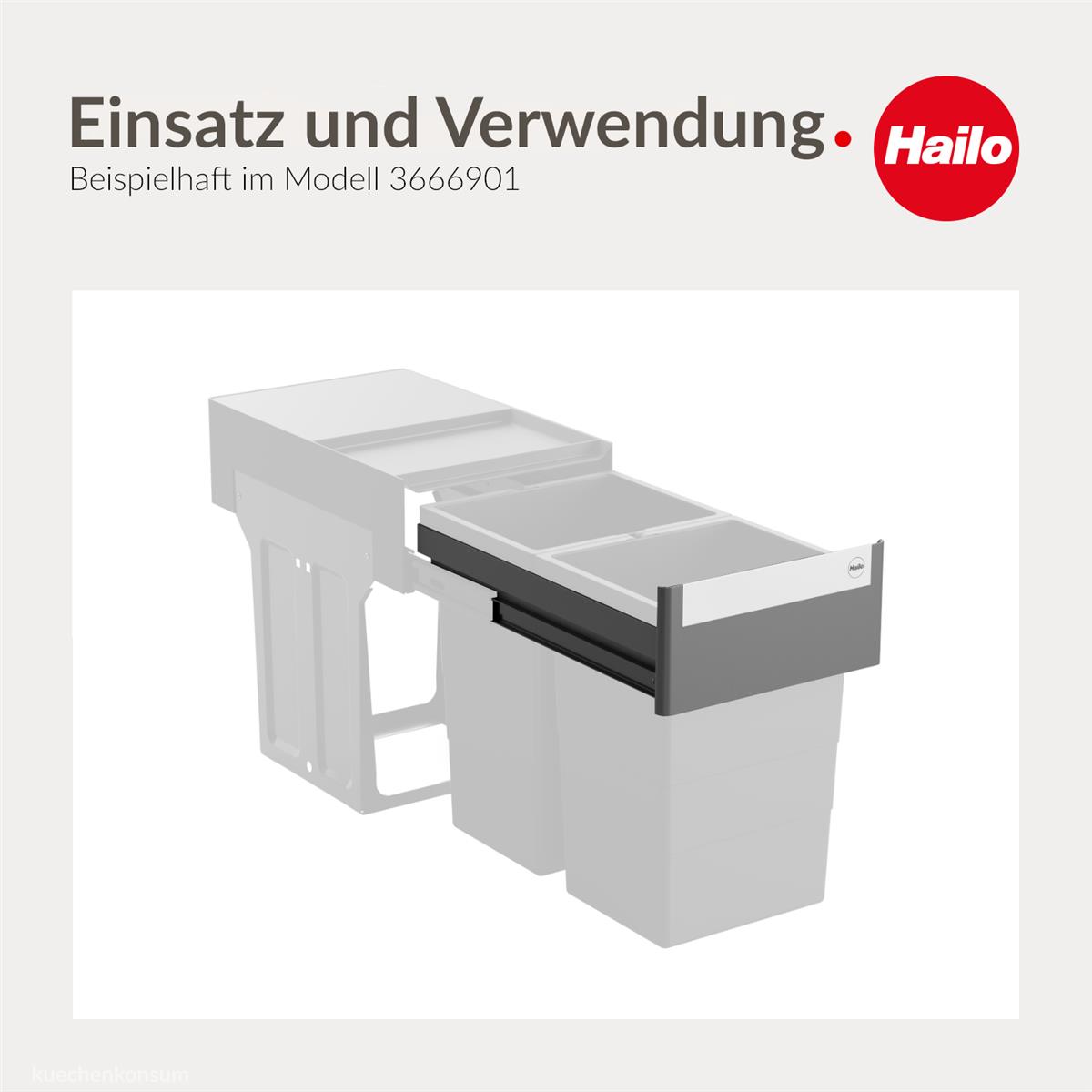 Hailo Auszugrahmen 1074049 dunkelgrau für Tandem und Terzett
