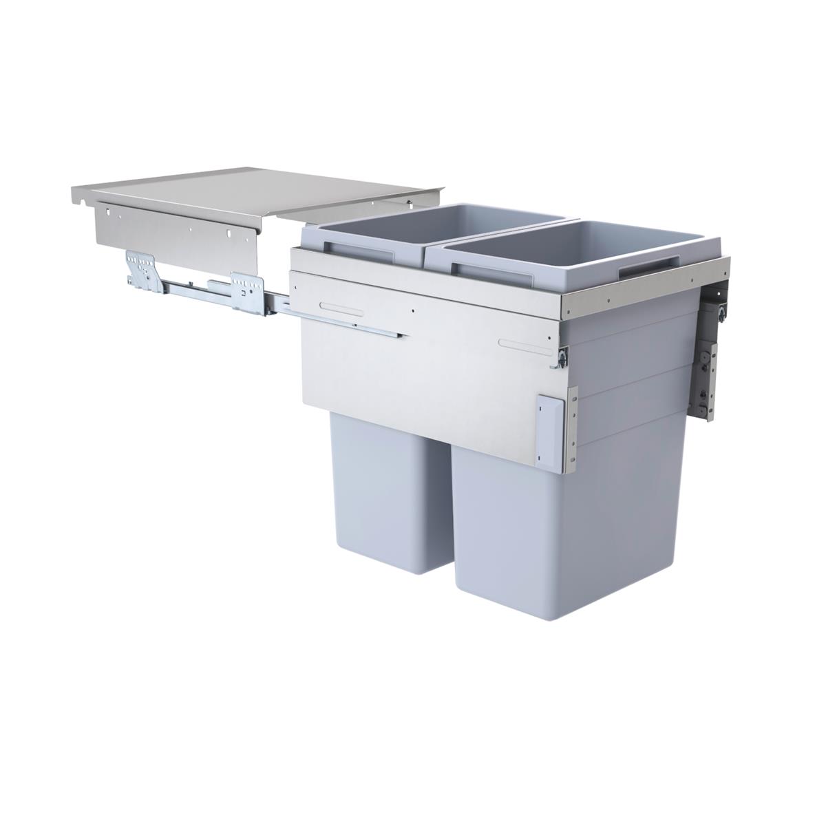 Hailo Abfallsammler 3619471 CE Slide Euro-Cargo 2x 38 Liter