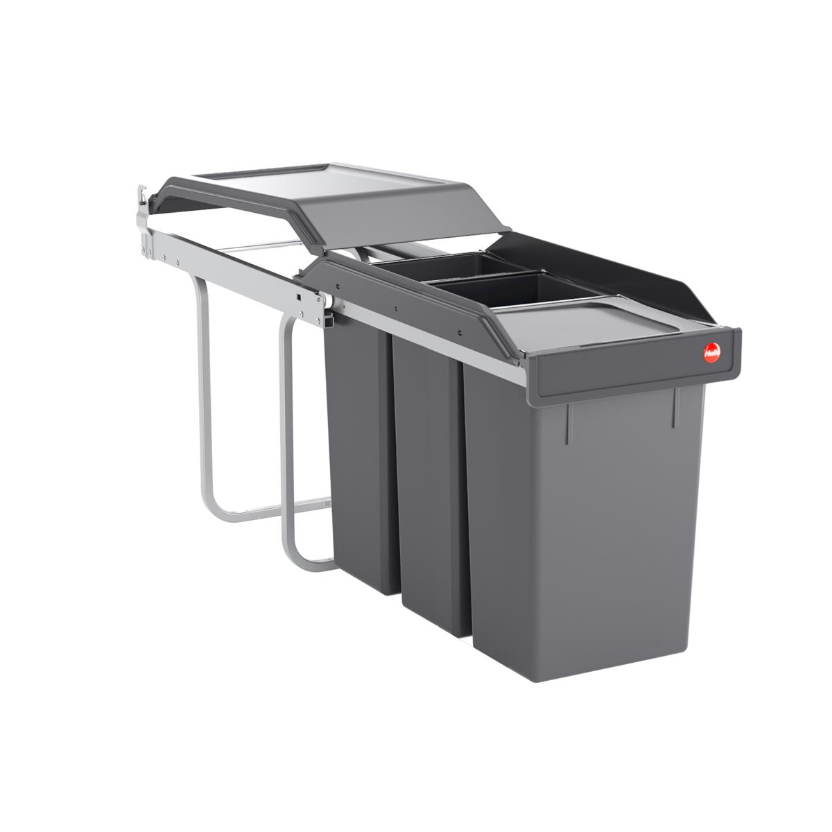 Hailo Abfallsammler 3650132 TE Swing A Terzett 3x 10 Liter mit Deckel