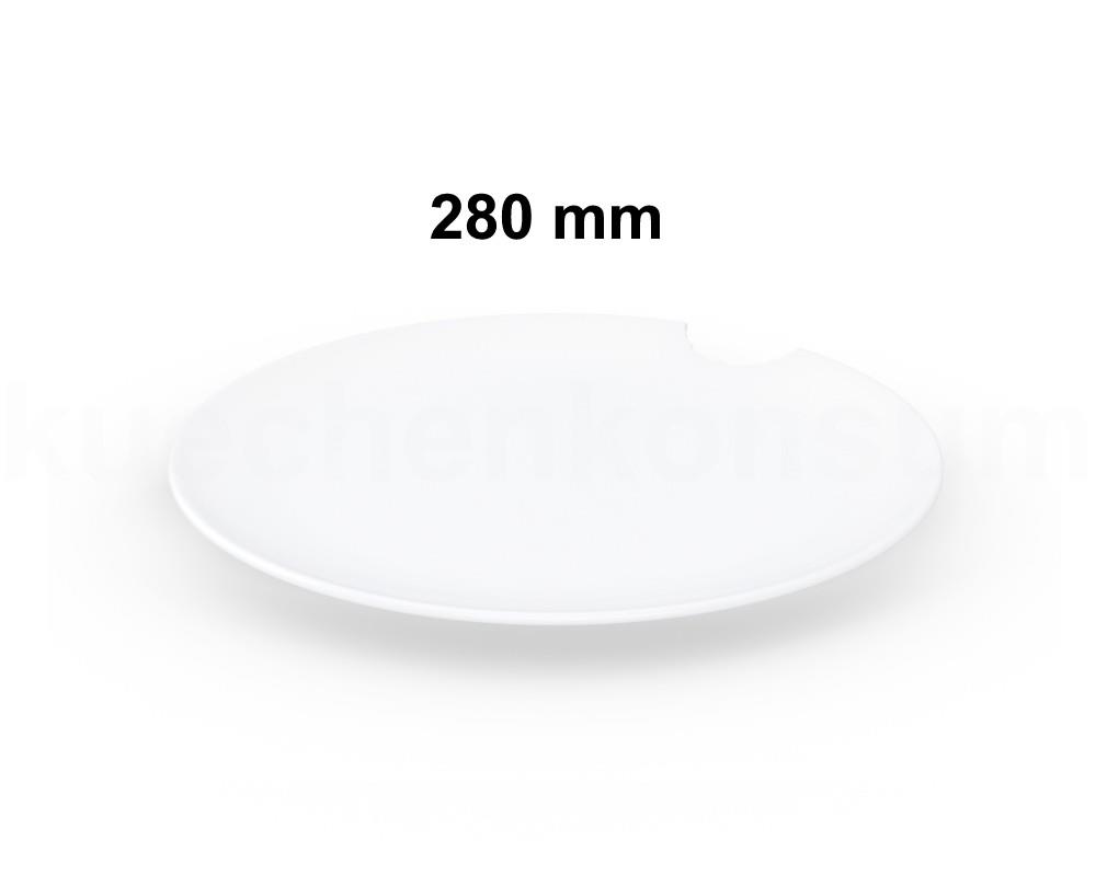 TV Tasse Speiseteller 74.01 großer Teller mit Biss rund 2er Set 28 cm weiß