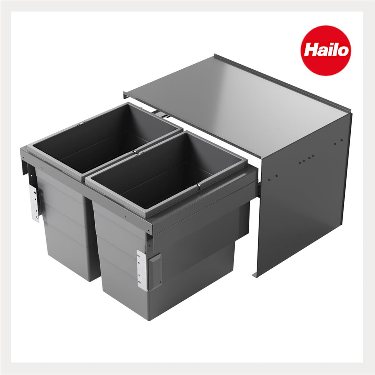 Hailo Abfallsammler 3608931 Cargo Aqua 2x 28 Liter