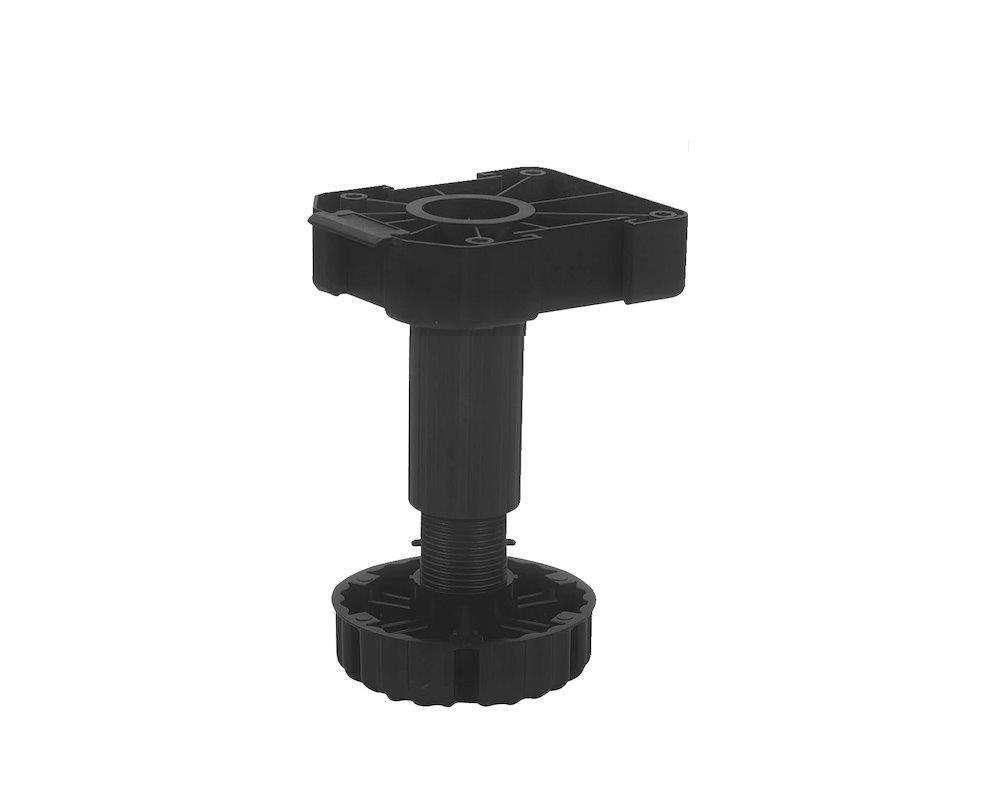 Möbelfuß 85 mm höhenverstellbar 75-103 mm Kunststoff schwarz 4x