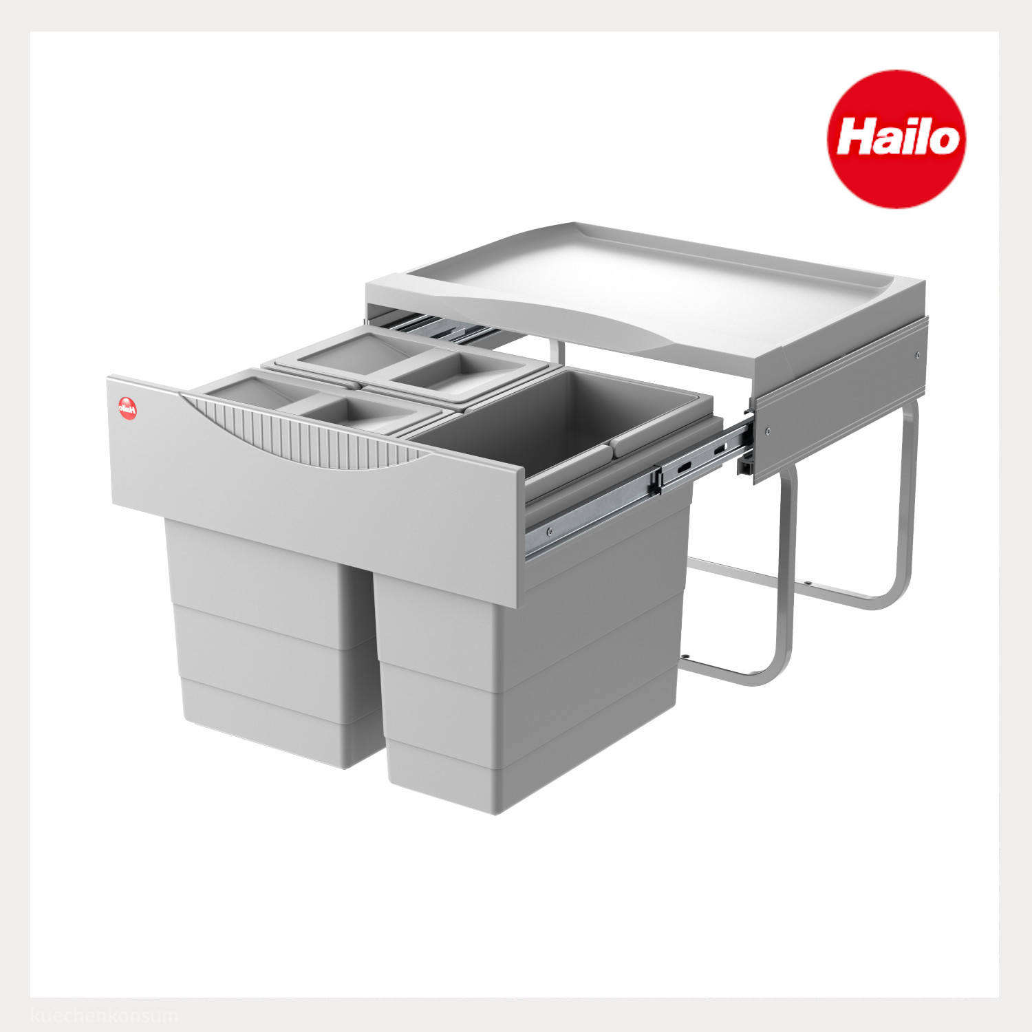 Hailo Abfallsammler 3644732 TR Swing Raumspar-Tandem-S 2x 8,5 + 12 Liter