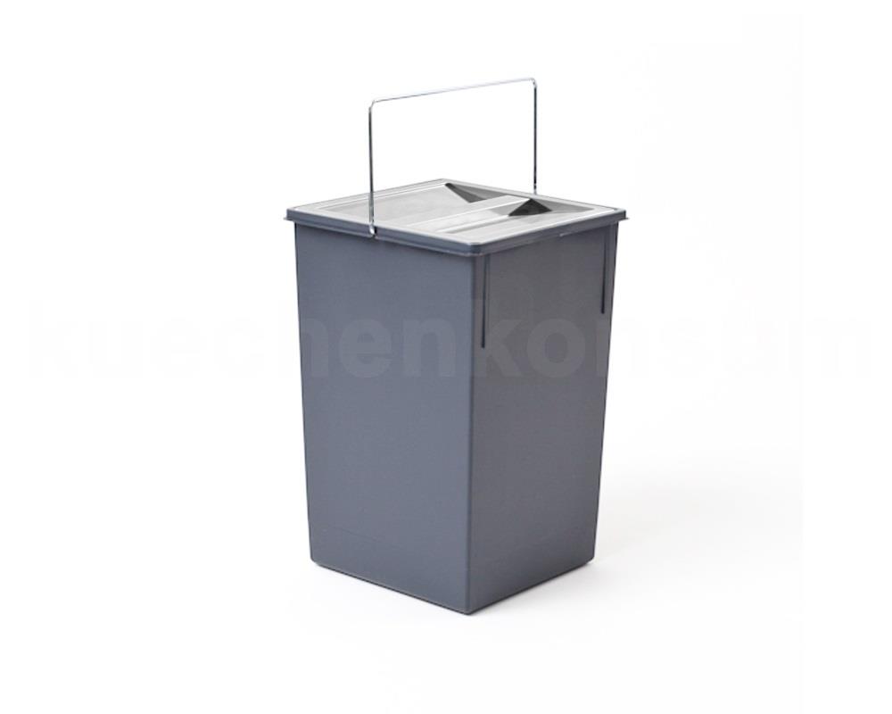 Hailo Inneneimer 1008879 dunkelgrau 15 Liter 230 x 220 x 350 mm mit Deckel