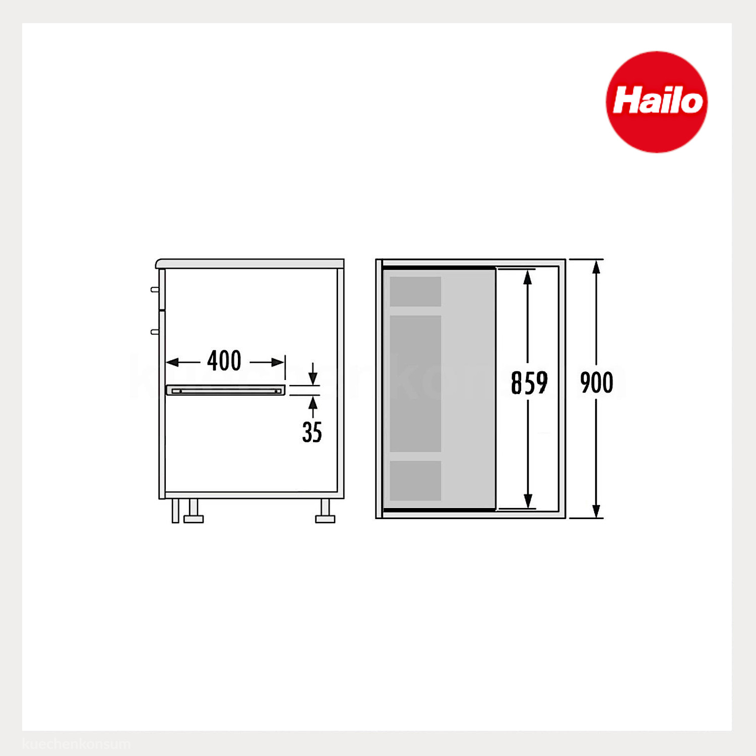 Hailo Multideckel 1109759 Tablarboden für 90 cm Schrank Hellgrau