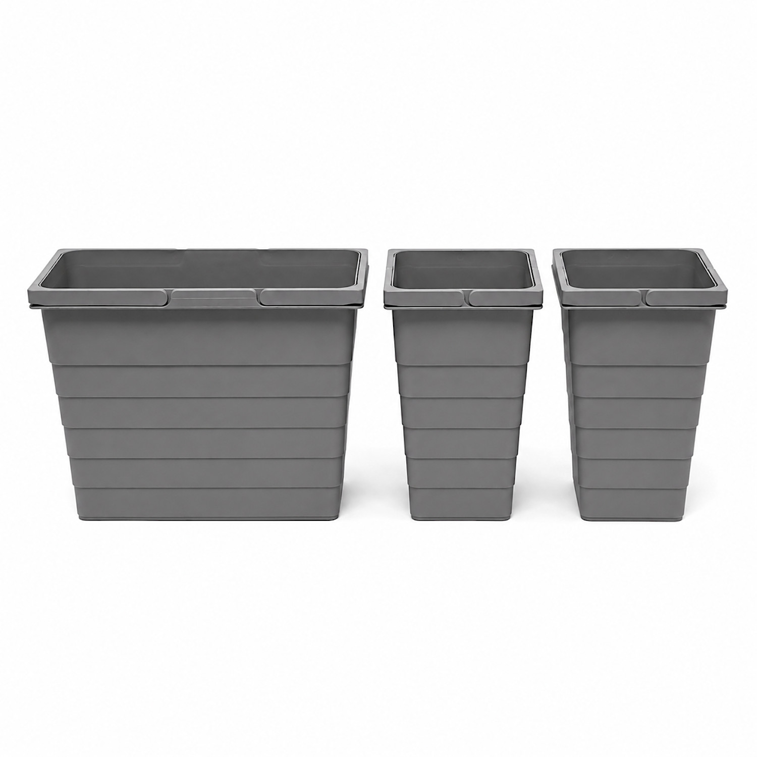 ninka Inneneimer-Set 5077.91 eins2vier hellgrau 2x 11,5 + 25 Liter 330 mm Höhe