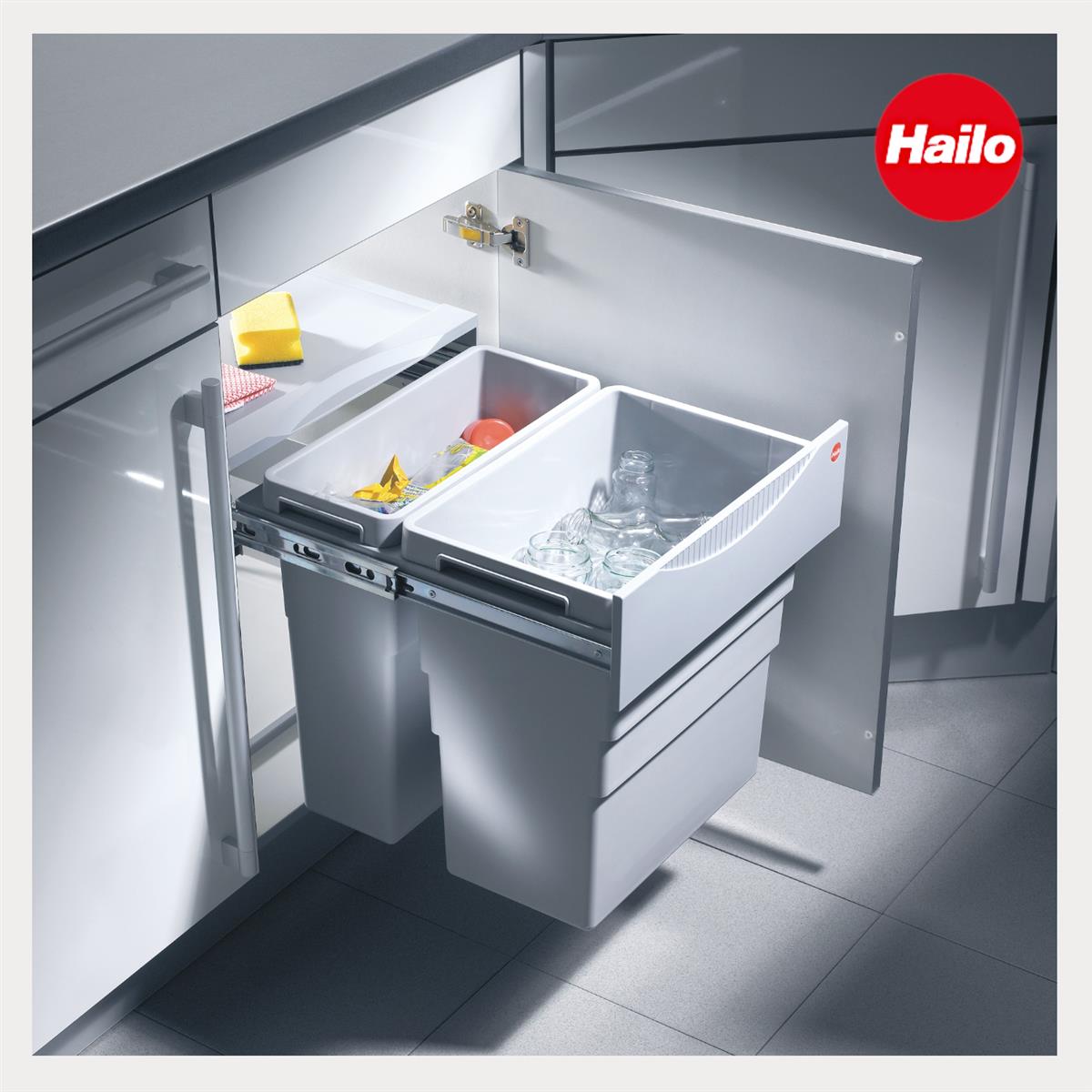 Hailo Abfallsammler 3668501 TE Swing Easy Cargo 30 + 19 Liter