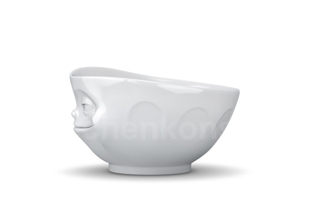 Tasse Schale 01 grinsend und 02 schmollend 500 ml weiß