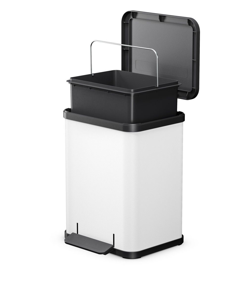 HAILO Standmülleimer 6192300 Öko uno Plus M 17 L Weiß matt
