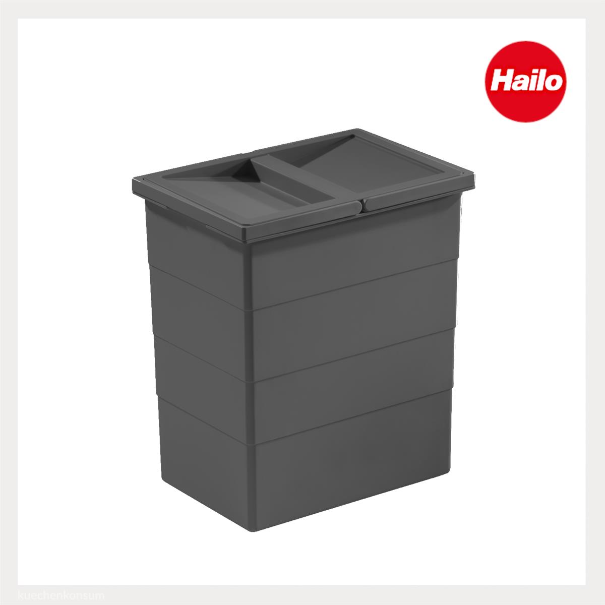 Hailo Inneneimer 1137669 mit Deckel 20 L 320x226x350 mm 2 Henkel