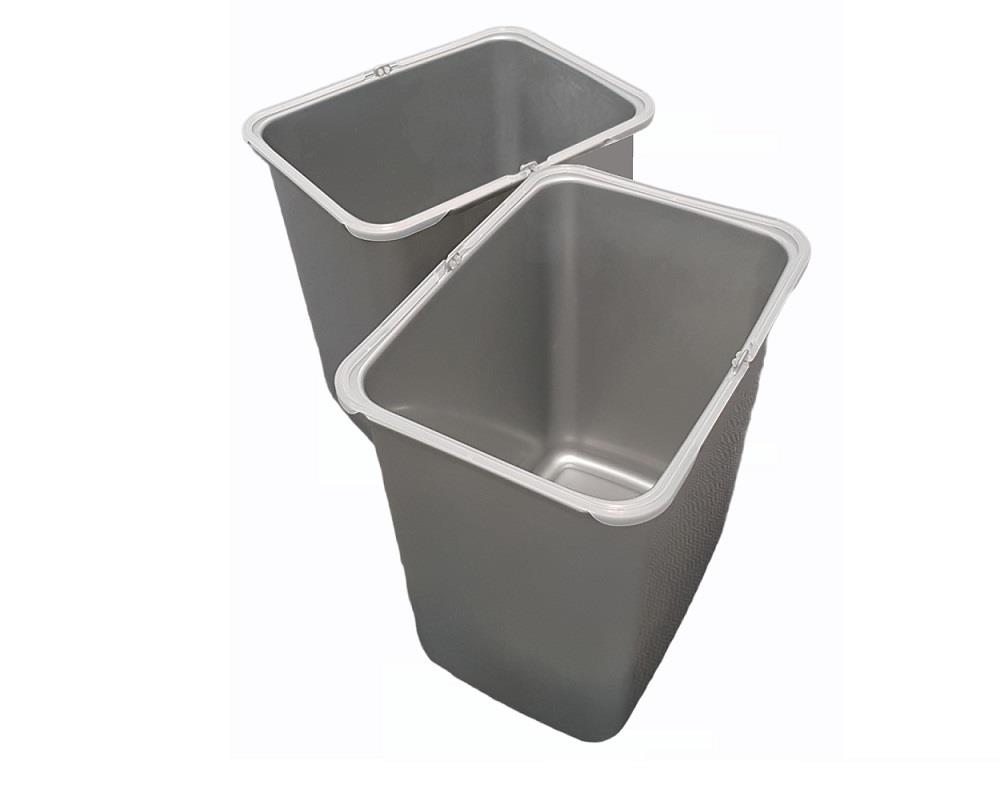 Ekotech Ersatzeimer 2x 16 Liter für Aladin o Ekko grau