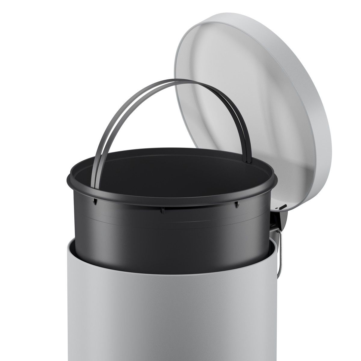 Hailo Standmülleimer 5030201 Selekta rund 30 Liter Grau