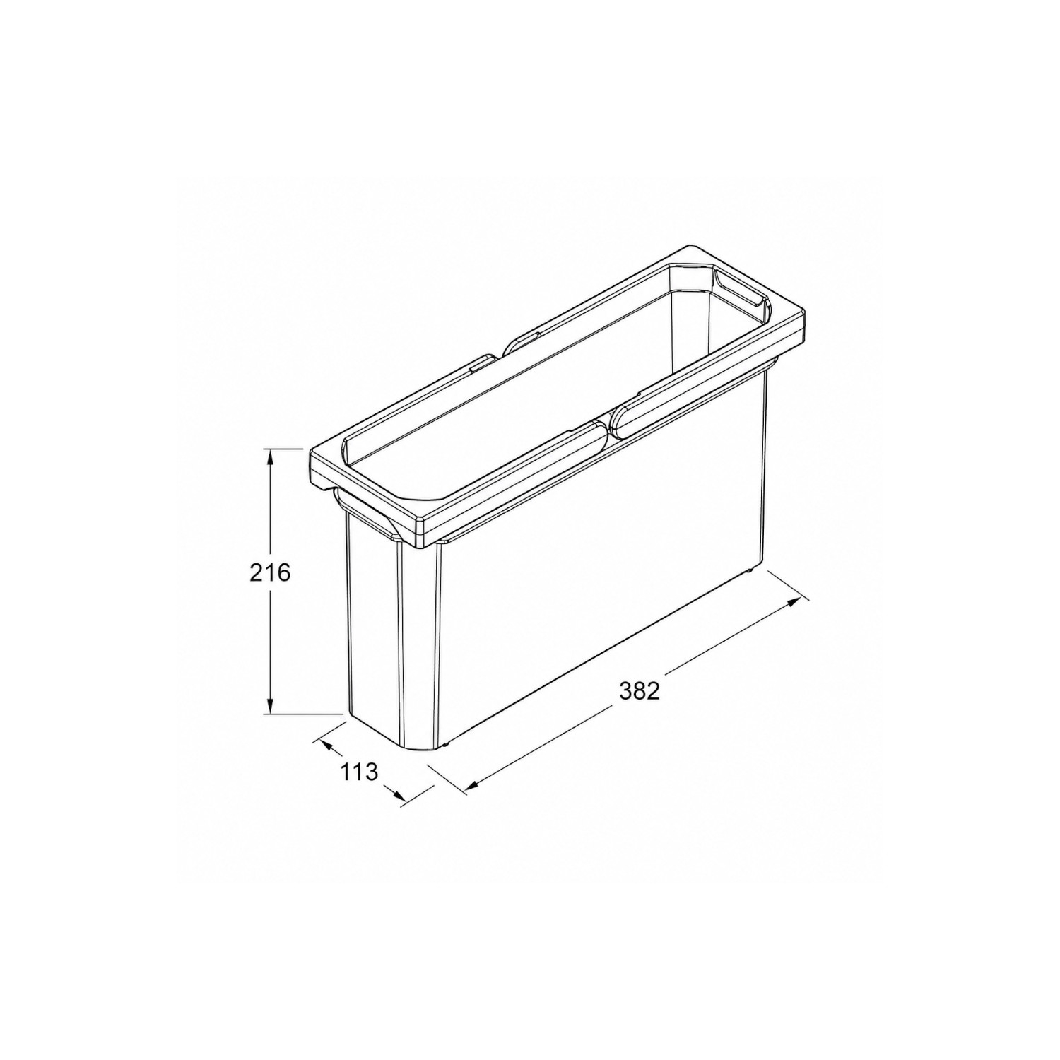 Vauth Sagel Mülleimer 720800 Envi Free 113 x 382 x 216 mm Anthrazit