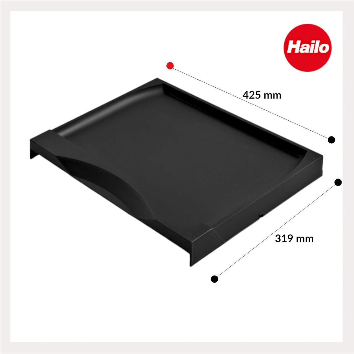 Hailo Systemdeckel 1226099 Kunststoff 429 x 319 x 38 mm schwarz