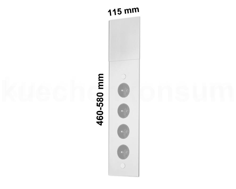 Thebo Ecksteckdose 175806 Edelstahl ST 3007 4fach mit USB