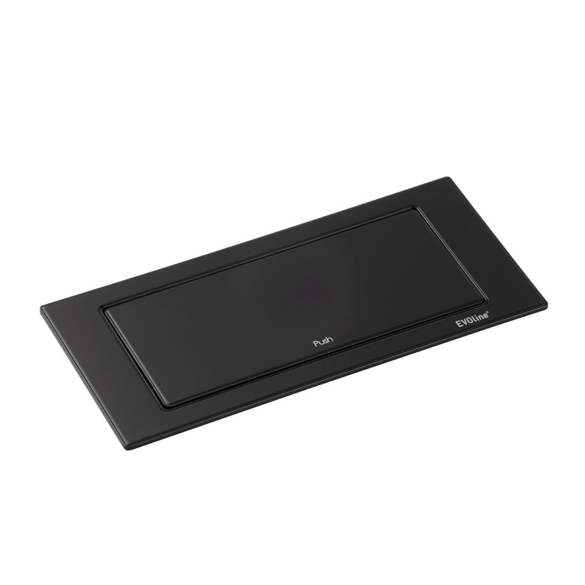 Schulte EVOline BackFlip 10.053 USB-A Charger + Einbausteckdose 2 fach matt schwarz lackiert