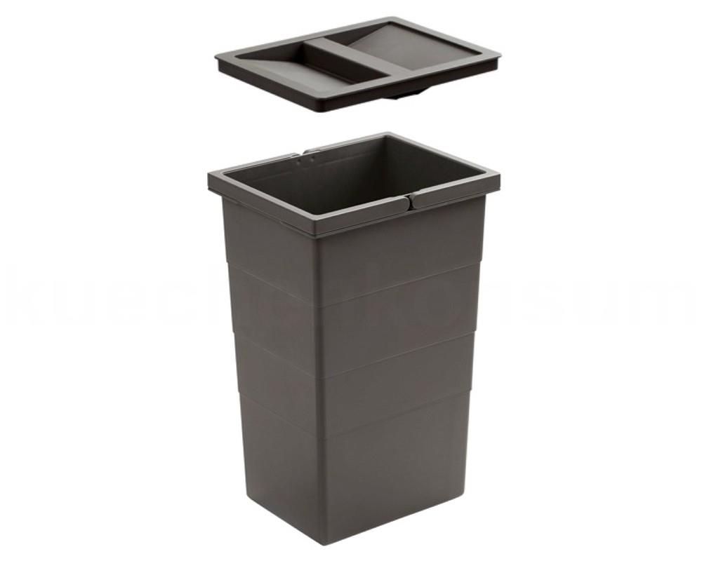 Hailo Inneneimer 1132959 mit Deckel dunkelgrau 242 x 192 x 380 mm