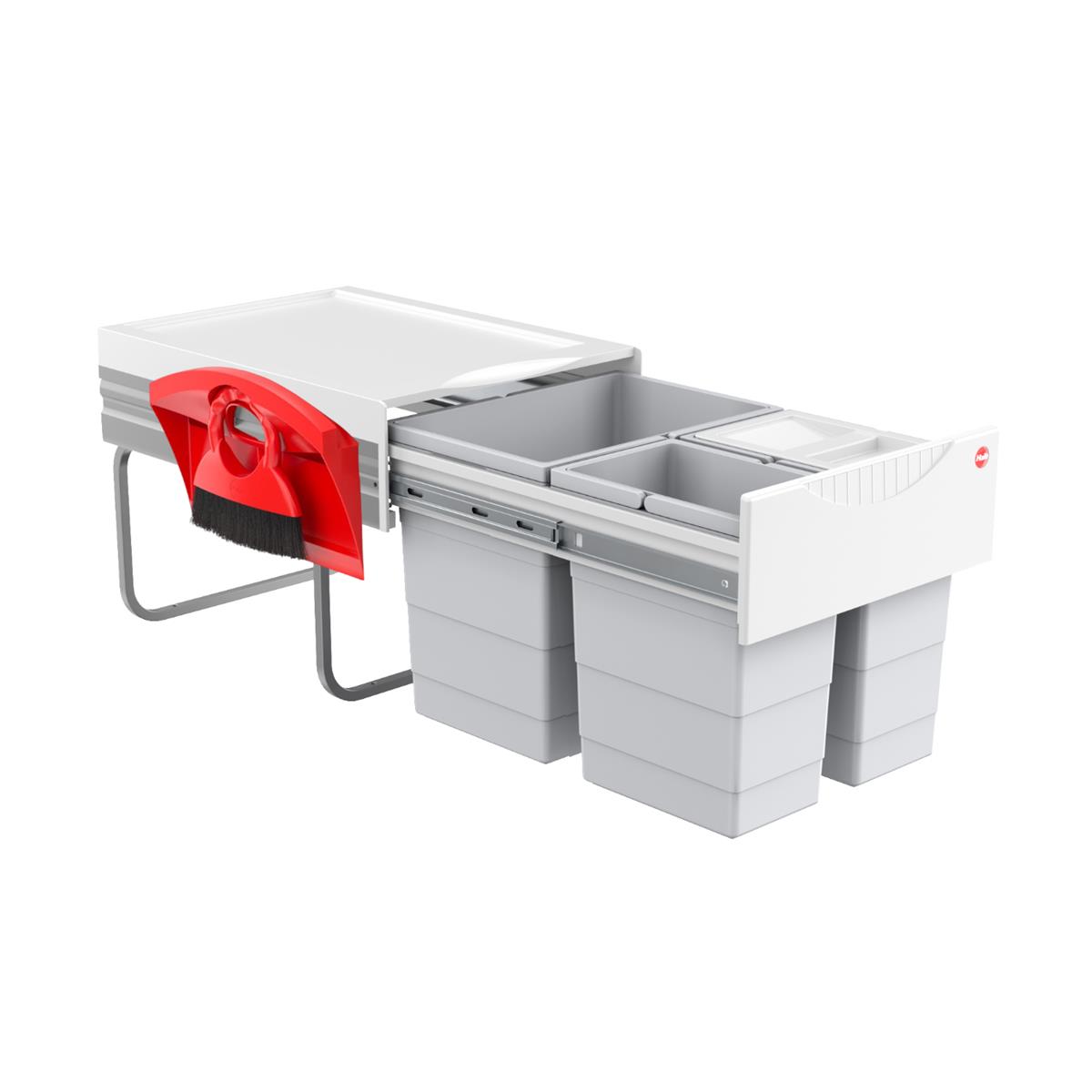 Hailo Abfallsammler 3642231 TR Swing Raumspar-Tandem-H 2x 10 + 20 Liter