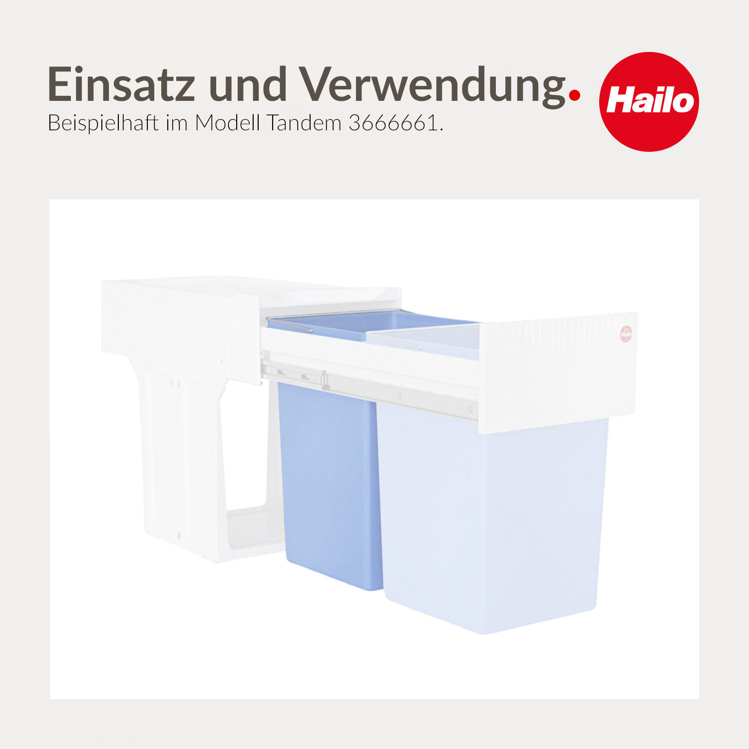 Hailo Inneneimer antibak 1221209 blau 15 Liter 230 x 220 x 350 mm