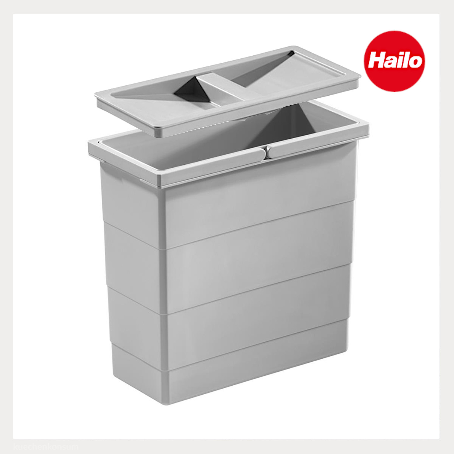 Hailo Inneneimer 1102449 mit Deckel 12 L 320x156x295 mm 2 Henkel