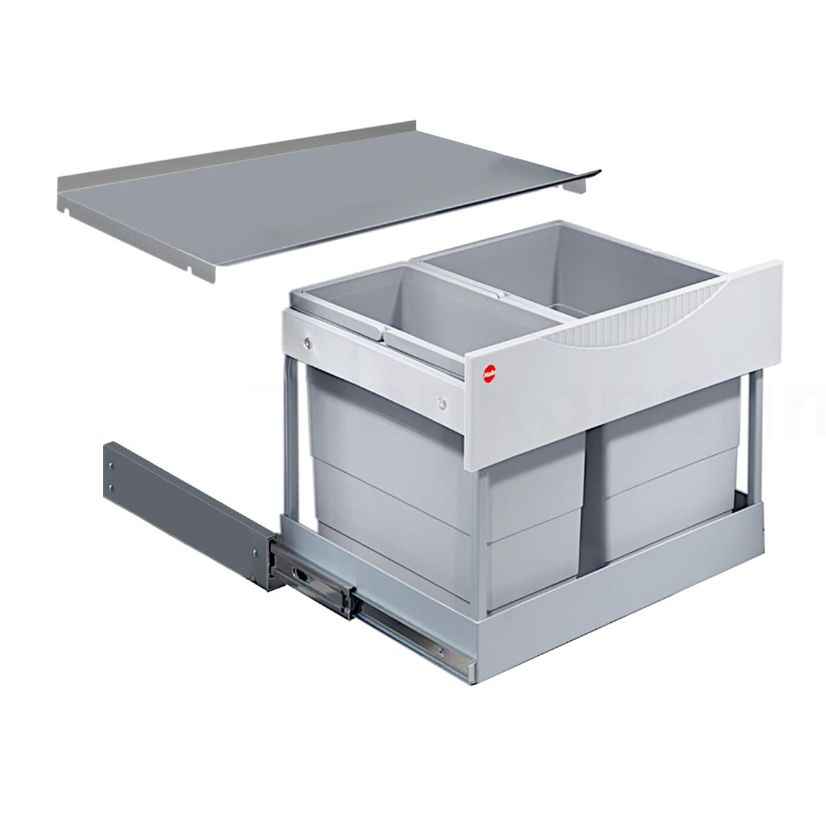Hailo Abfallsammler 3644801 TR Swing m Raumspar-Tandem-S-plus 18 + 12 Liter