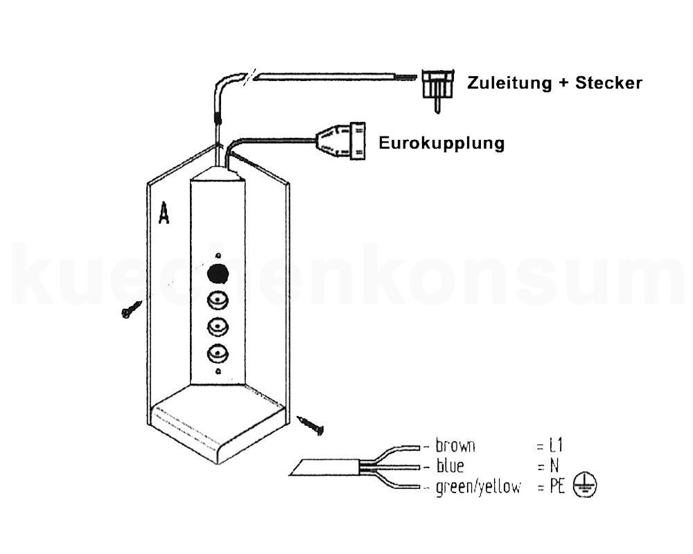 Thebo Ecksteckdose 17596 Edelstahl 3fach STS 3007 mit Schalter senkrecht