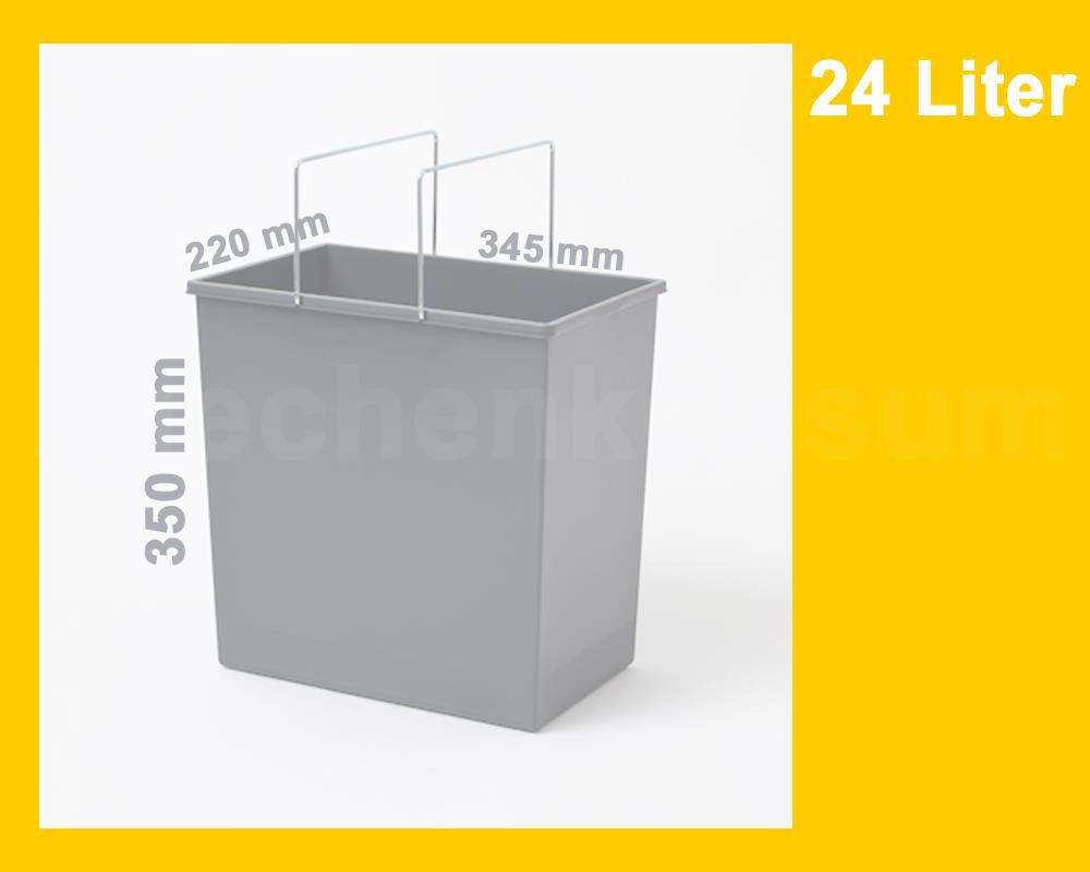 Hailo Inneneimer 1050209 dunkelgrau 24 L 345 x 220 x 350 mm 2 Henkel