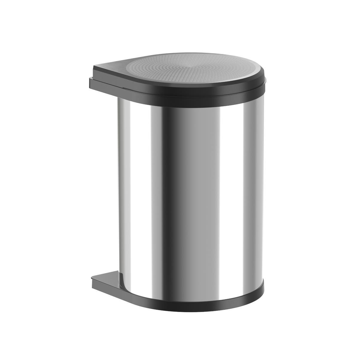 Hailo Abfallsammler 3520001 Mono poliert 20 Liter Edelstahl schwarz
