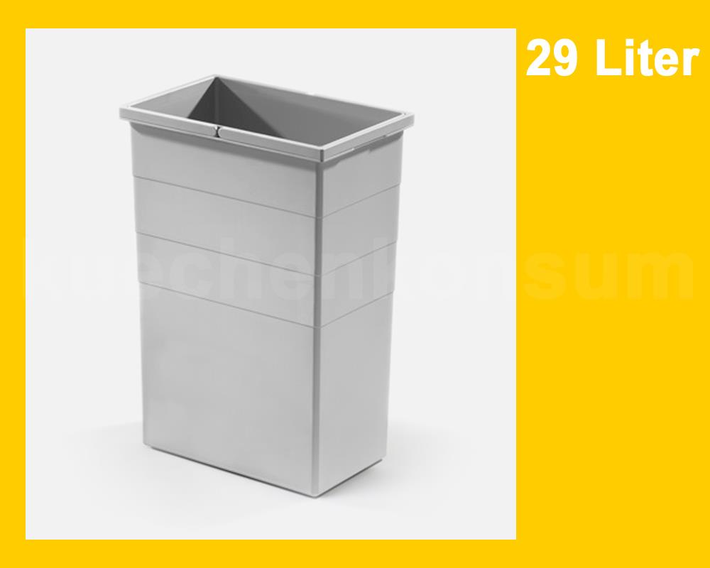 Hailo Inneneimer 1100709 hellgrau 29 Liter 350 x 226 x 485 mm 2 Henkel
