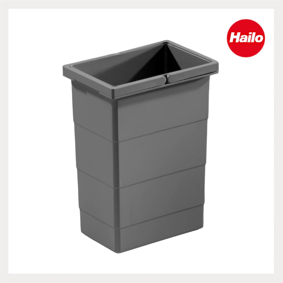 Hailo Inneneimer 1129909 dunkelgrau 8 L 226 x 156 x 295 mm 2 Henkel