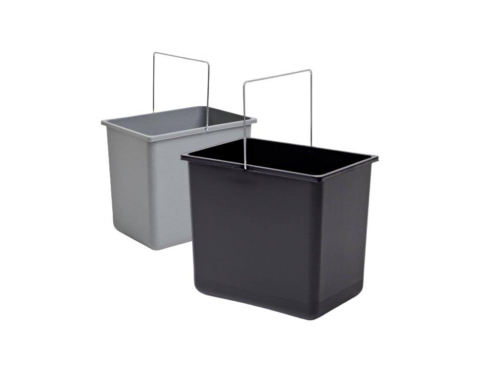 Hailo Inneneimer Paar 18 Liter schwarz grau 316 x 226 x 286 mm